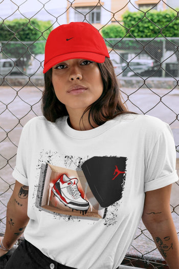 Jordan 3 Fire Red Sneaker Match Tees New Kicks Sneaker Tees Jordan 3 Fire Red Sneaker Release Tees Unisex Shirts