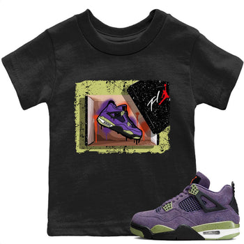 Jordan 4 Canyon Purple Sneaker Match Tees New Kicks Sneaker Tees Jordan 4 Canyon Purple Sneaker Release Tees Kids Shirts