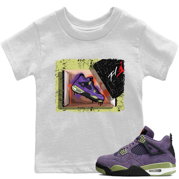 Jordan 4 Canyon Purple Sneaker Match Tees New Kicks Sneaker Tees Jordan 4 Canyon Purple Sneaker Release Tees Kids Shirts