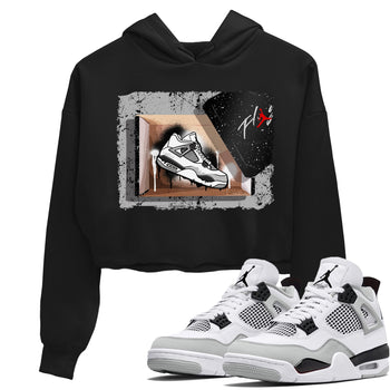 Jordan 4 Military Black Sneaker Match Tees New Kicks Sneaker Tees Jordan 4 Military Black Sneaker Release Tees Women's Shirts