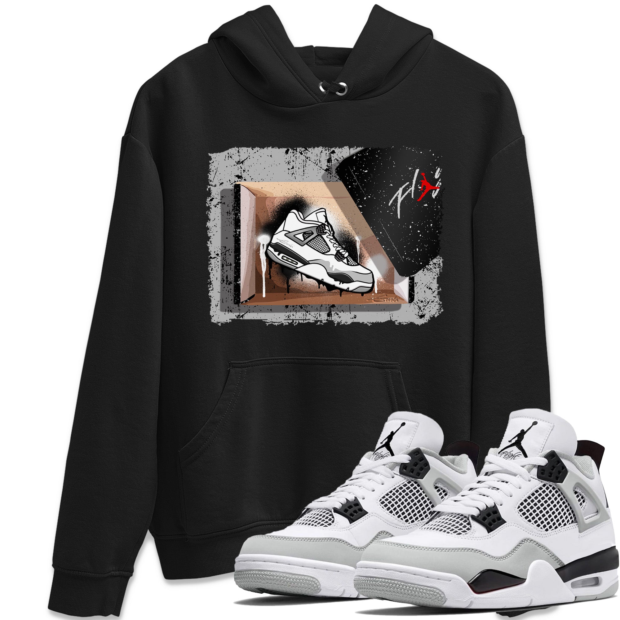 Jordan 4 Military Black Sneaker Match Tees New Kicks Sneaker Tees Jordan 4 Military Black Sneaker Release Tees Unisex Shirts