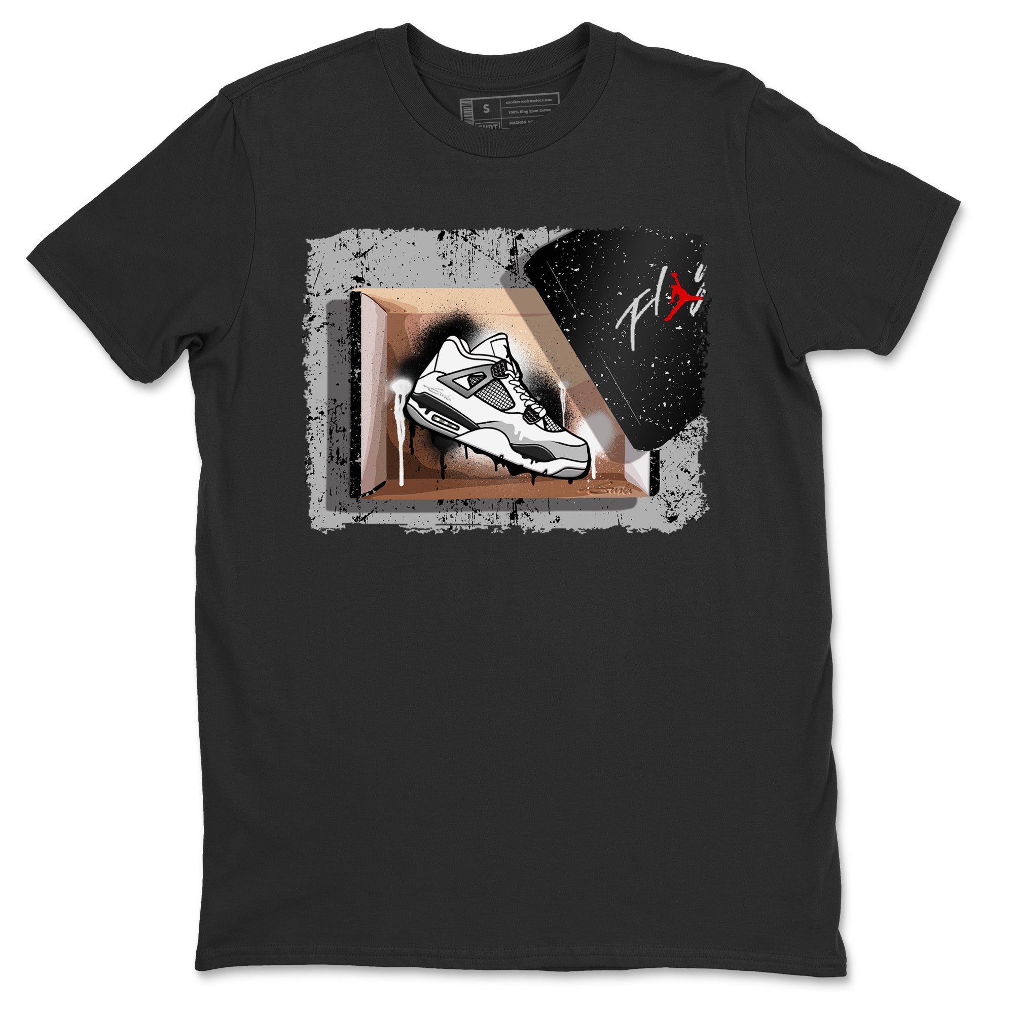 Jordan 4 Military Black Sneaker Match Tees New Kicks Sneaker Tees Jordan 4 Military Black Sneaker Release Tees Unisex Shirts