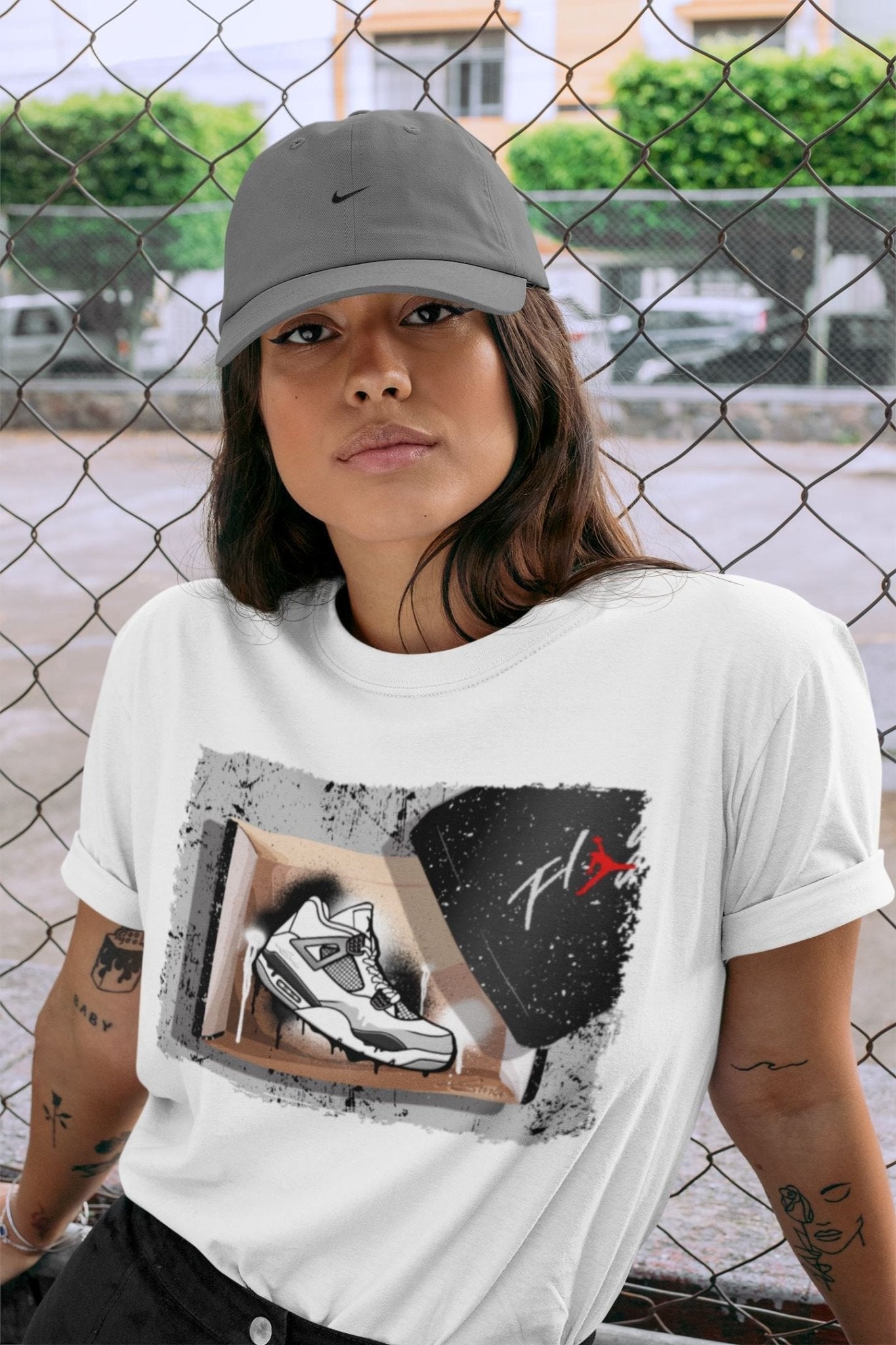 Jordan 4 Military Black Sneaker Match Tees New Kicks Sneaker Tees Jordan 4 Military Black Sneaker Release Tees Unisex Shirts