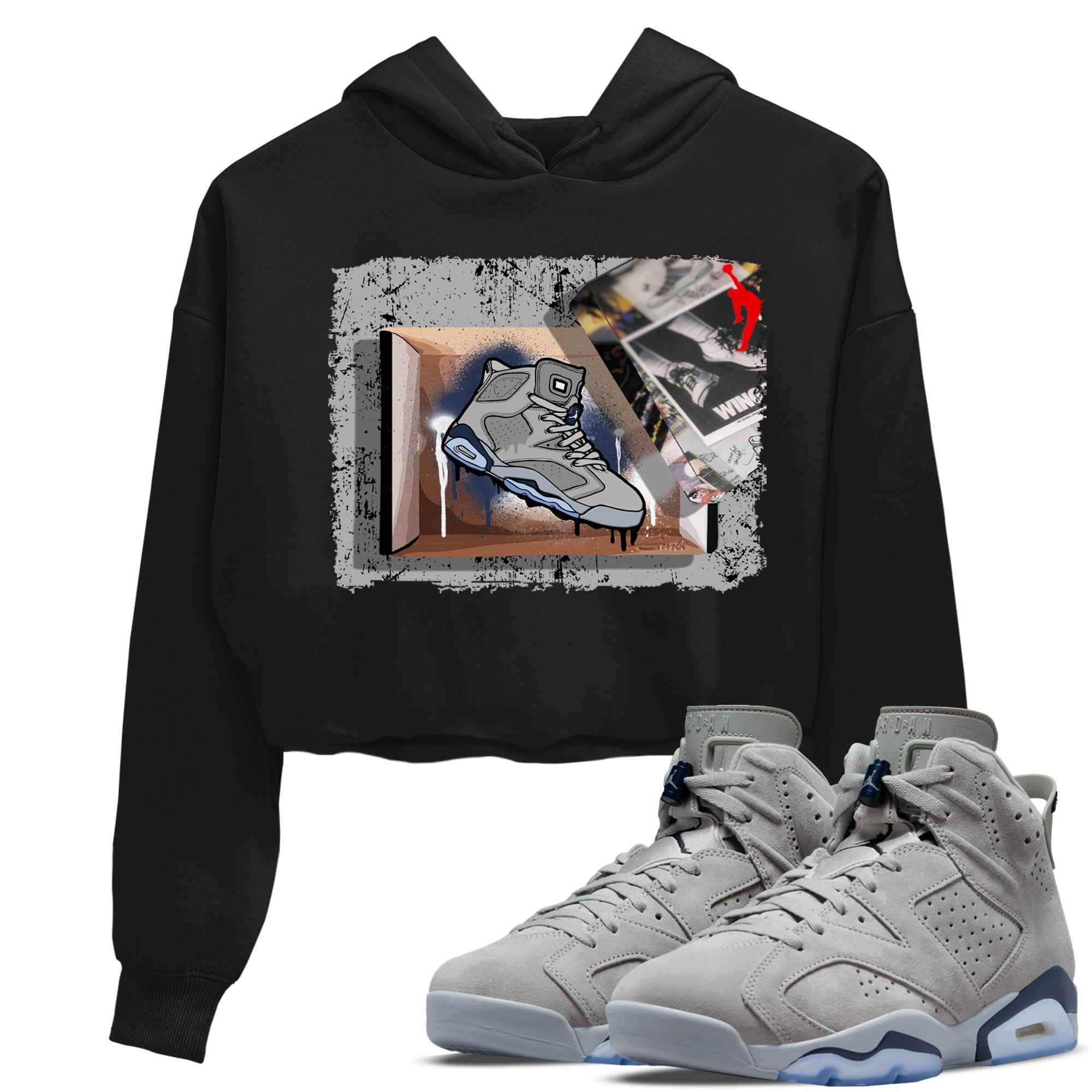 Jordan 6 Georgetown Sneaker Match Tees New Kicks Sneaker Tees Jordan 6 Georgetown Sneaker Release Tees Women's Shirts