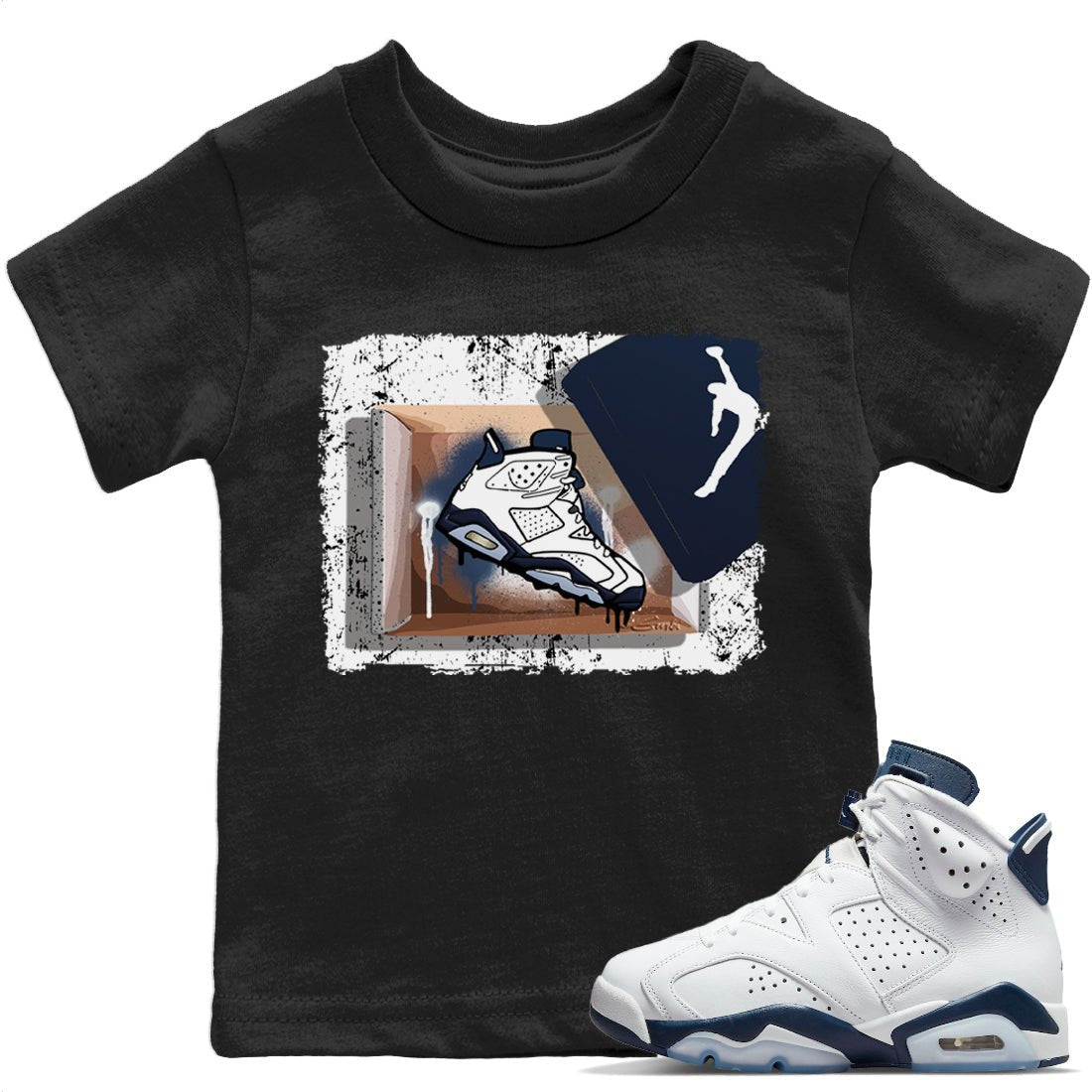 Jordan 6 Midnight Navy Sneaker Match Tees New Kicks Sneaker Tees Jordan 6 Midnight Navy Sneaker Release Tees Kids Shirts