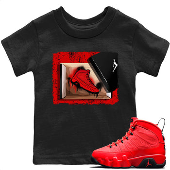 Jordan 9 Chile Red Sneaker Match Tees New Kicks Sneaker Tees Jordan 9 Chile Red Sneaker Release Tees Kids Shirts