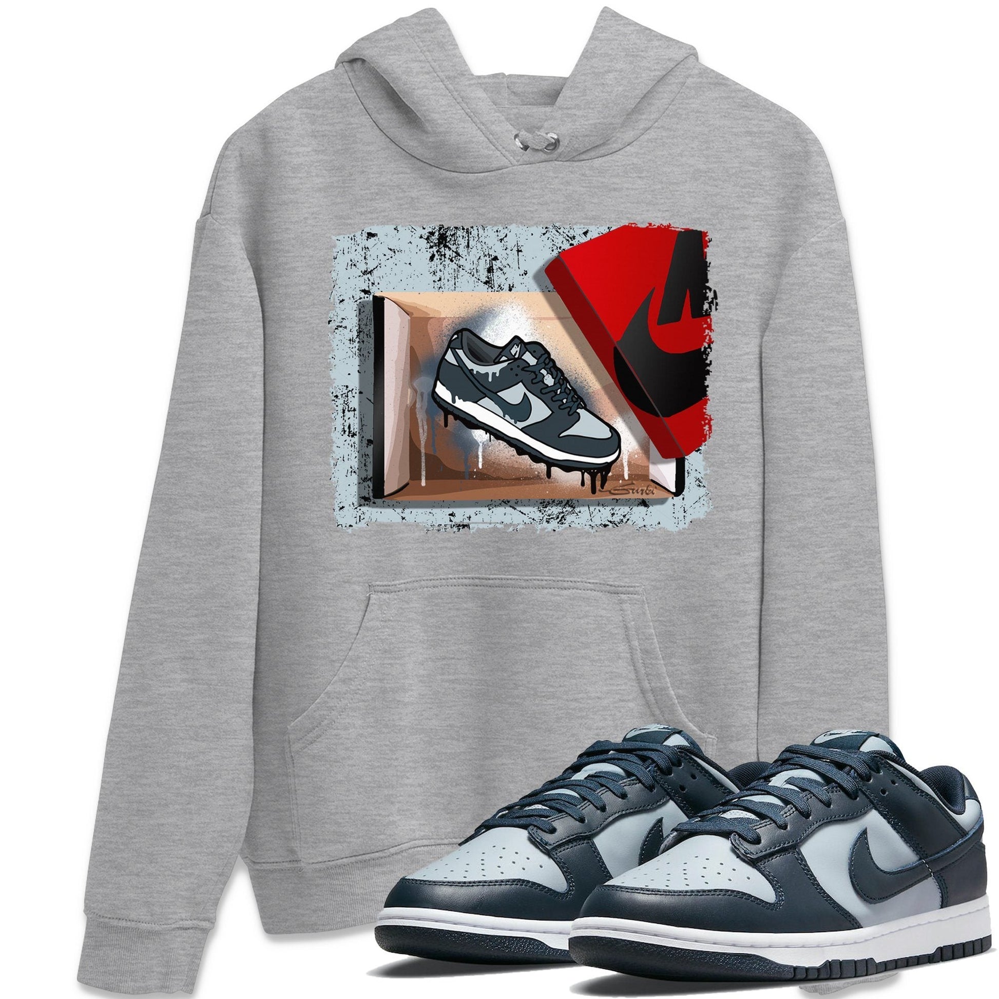 Dunk Championship Grey Sneaker Match Tees New Kicks Sneaker Tees Dunk Championship Grey SNRT Sneaker Tees Casual Short Sleeve Unisex Sneaker T-Shirts