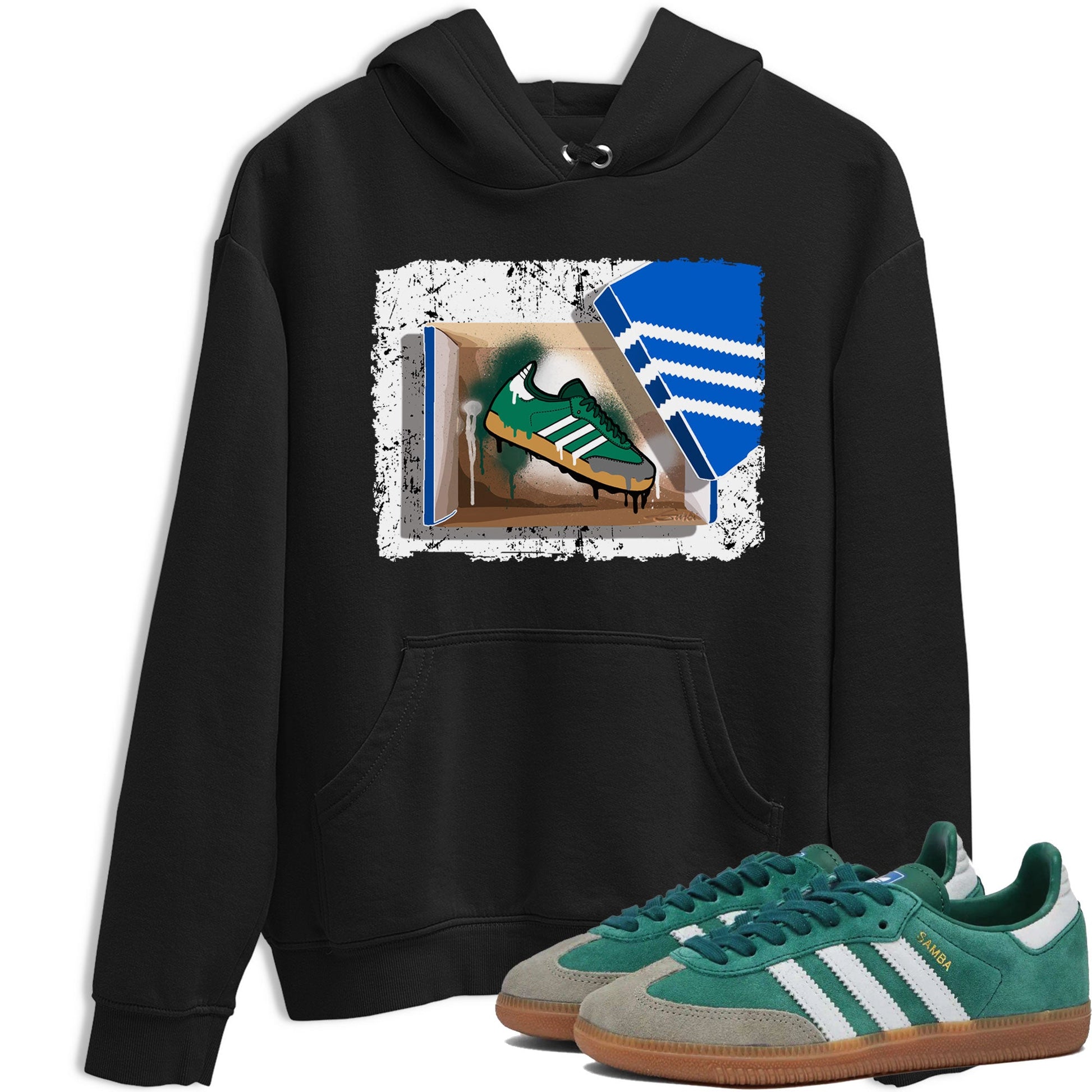 Adidas Samba Collegiate Green Gum shirt to match jordans New Kicks sneaker tees Samba Collegiate Green Gum SNRT Sneaker Release Tees Unisex Black 1 T-Shirt
