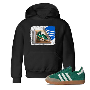 Adidas Samba Collegiate Green Gum shirt to match jordans New Kicks sneaker tees Samba Collegiate Green Gum SNRT Sneaker Release Tees Baby Toddler Black 1 T-Shirt