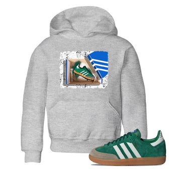 Adidas Samba Collegiate Green Gum shirt to match jordans New Kicks sneaker tees Samba Collegiate Green Gum SNRT Sneaker Release Tees Baby Toddler Heather Grey 1 T-Shirt