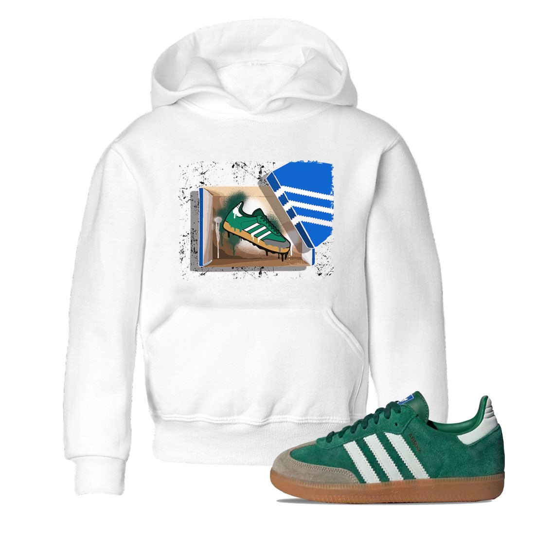 Adidas Samba Collegiate Green Gum shirt to match jordans New Kicks sneaker tees Samba Collegiate Green Gum SNRT Sneaker Release Tees Baby Toddler White 1 T-Shirt