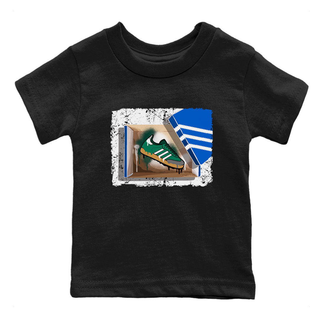 Adidas Samba Collegiate Green Gum shirt to match jordans New Kicks sneaker tees Samba Collegiate Green Gum SNRT Sneaker Release Tees Baby Toddler Black 2 T-Shirt