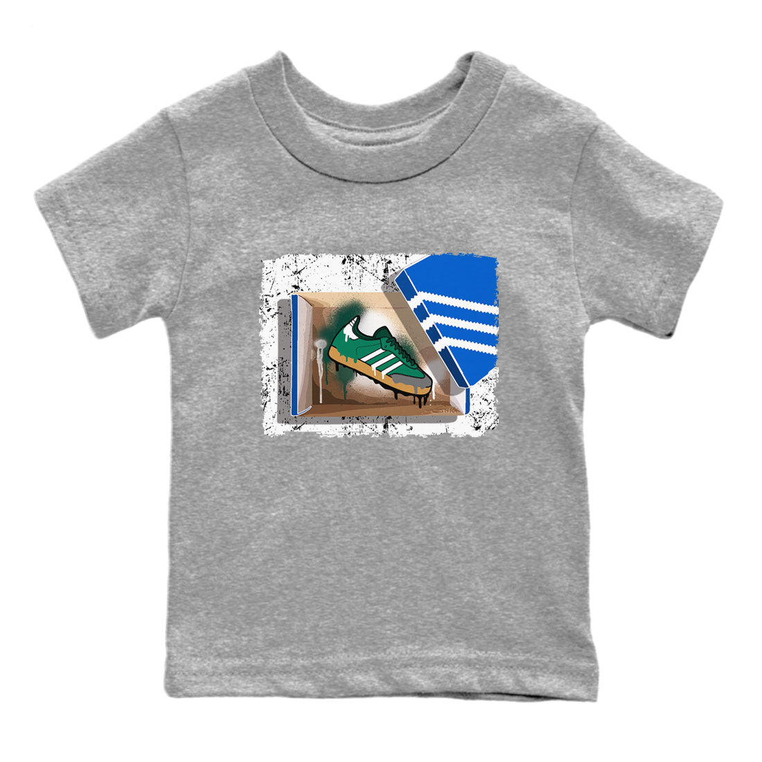 Adidas Samba Collegiate Green Gum shirt to match jordans New Kicks sneaker tees Samba Collegiate Green Gum SNRT Sneaker Release Tees Baby Toddler Heather Grey 2 T-Shirt