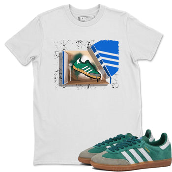 Adidas Samba Collegiate Green Gum shirt to match jordans New Kicks sneaker tees Samba Collegiate Green Gum SNRT Sneaker Release Tees Unisex White 1 T-Shirt