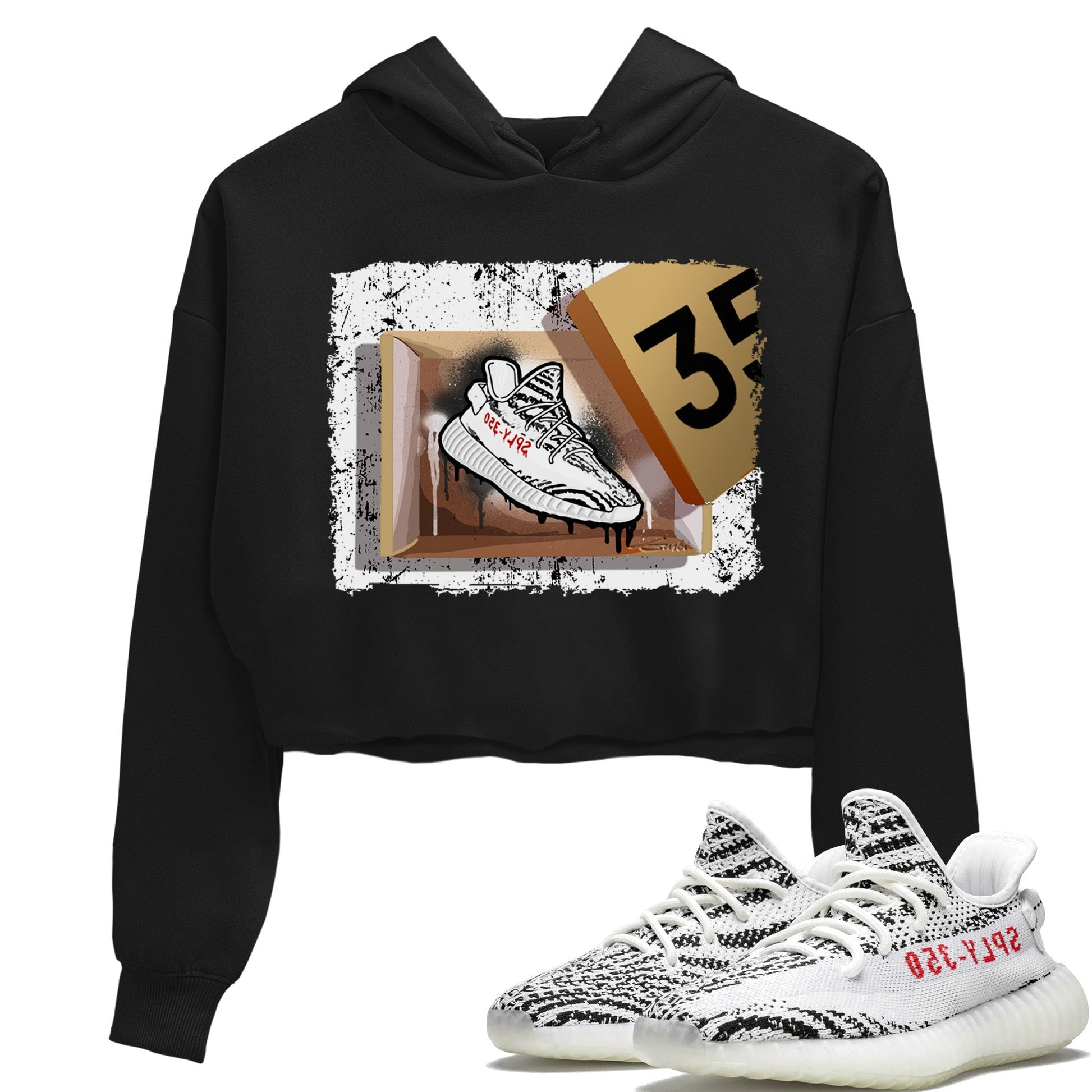 Yeezy 350 Zebra Sneaker Match Tees New Kicks Sneaker Tees Yeezy 350 Zebra Sneaker Release Tees Women's Shirts