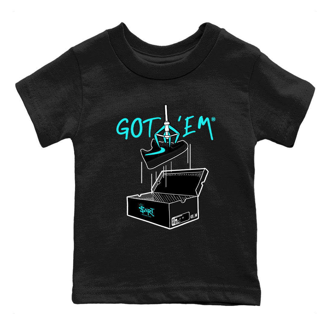 Air Force 1 x Tiffany shirt to match jordans New Treasure Hunter sneaker tees Air Force 1 Tiffany SNRT sneaker release tees baby toddler Black 2 cotton Shirt