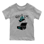 Air Force 1 x Tiffany shirt to match jordans New Treasure Hunter sneaker tees Air Force 1 Tiffany SNRT sneaker release tees baby toddler Heather Grey 2 cotton Shirt