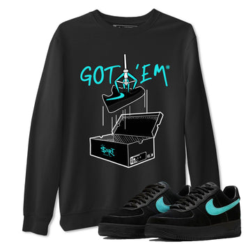 Air Force 1 x Tiffany shirt to match jordans New Treasure Hunter sneaker tees Air Force 1 Tiffany SNRT Sneaker Release Tees unisex cotton Black 1 crew neck shirt
