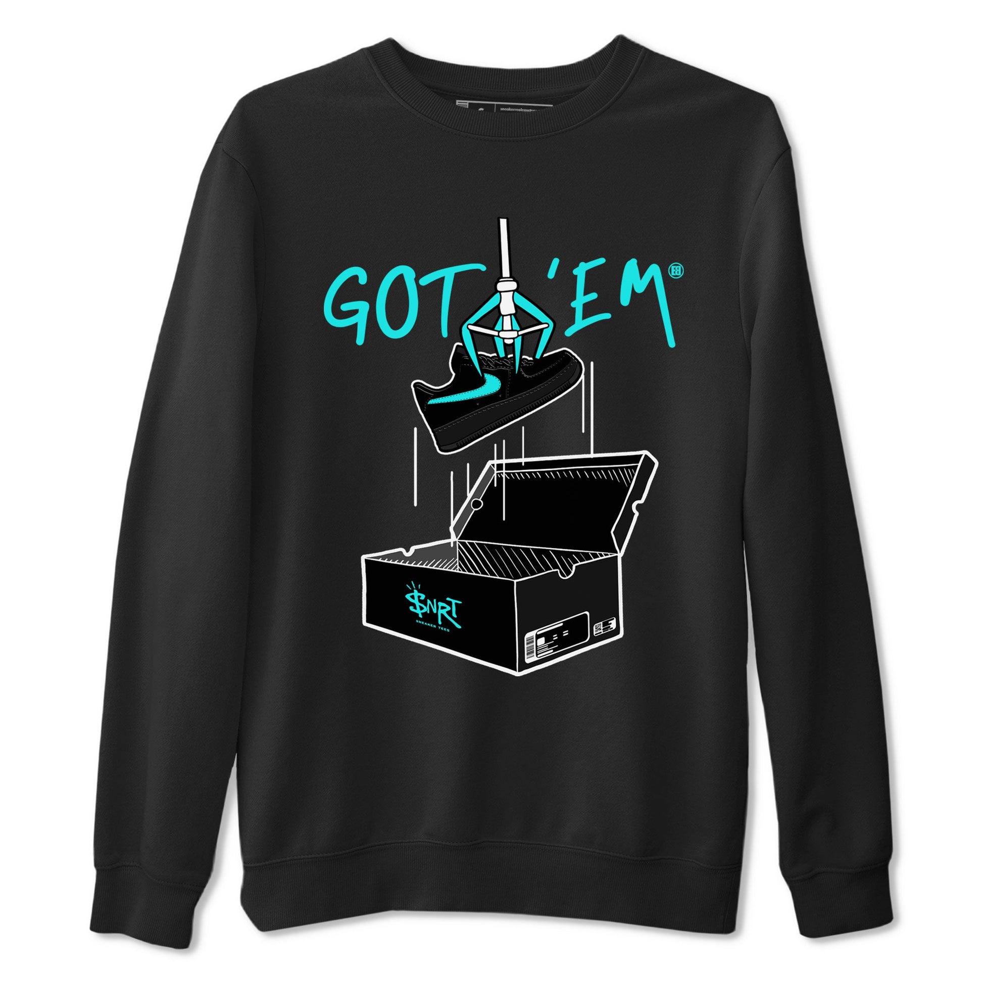 Air Force 1 x Tiffany shirt to match jordans New Treasure Hunter sneaker tees Air Force 1 Tiffany SNRT Sneaker Release Tees unisex cotton Black 2 crew neck shirt