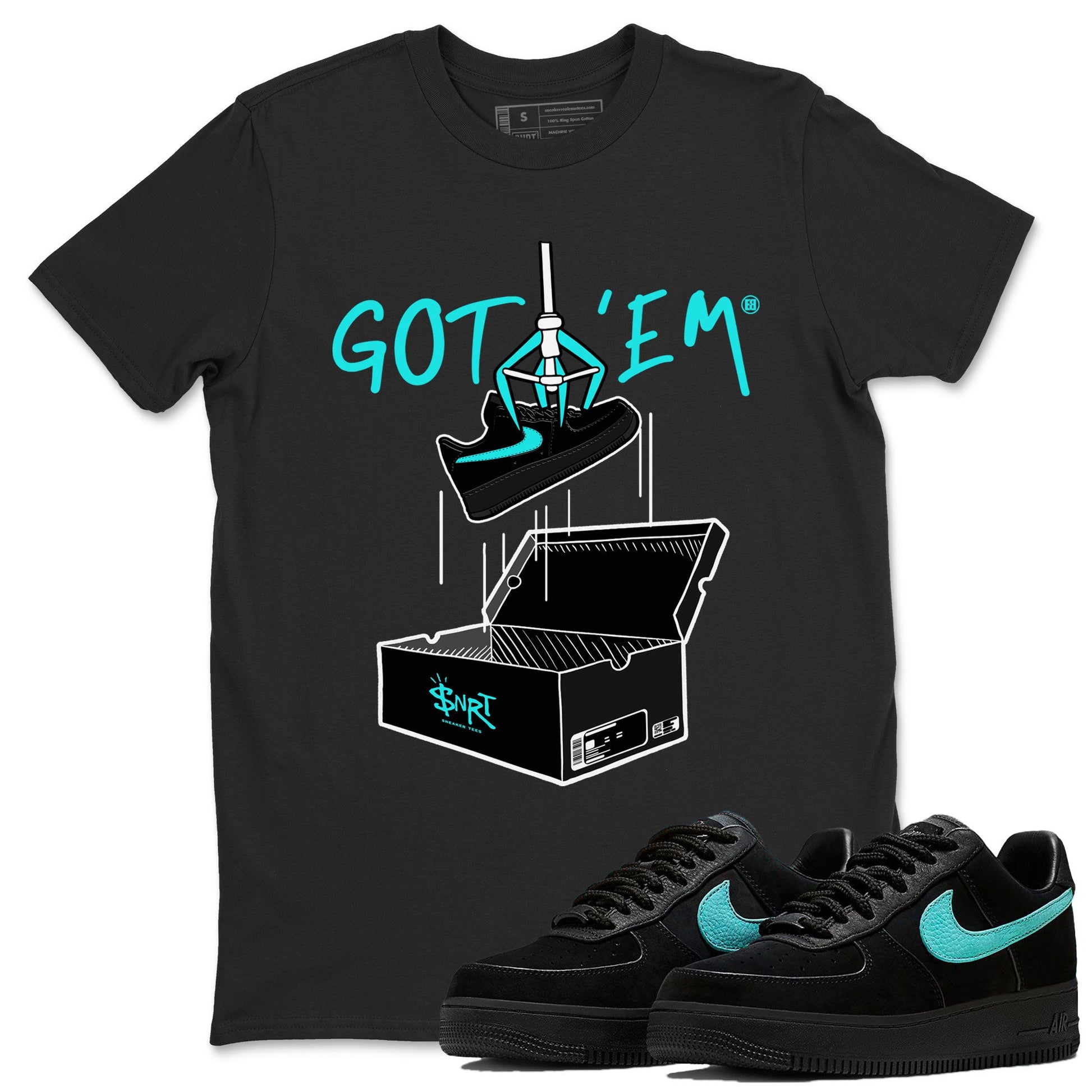 Air Force 1 x Tiffany shirt to match jordans New Treasure Hunter sneaker tees Air Force 1 Tiffany SNRT Sneaker Release Tees unisex cotton Black 1 crew neck shirt