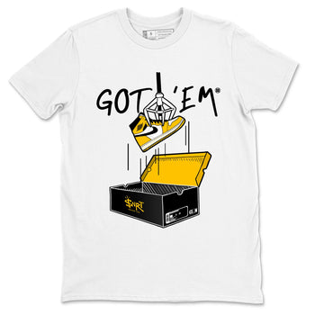 1s Yellow Ochre AJ1 Yellow Toe shirt to match jordans New Treasure Hunter sneaker tees Air Jordan 1 Yellow Ochre SNRT Sneaker Release Tees unisex cotton White 2 crew neck shirt