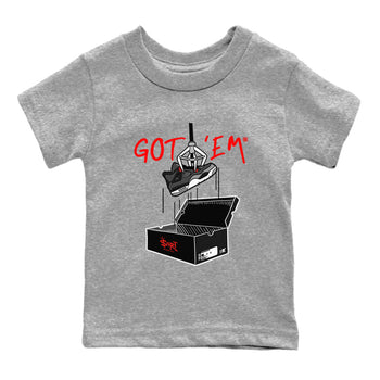 Air Jordan 4 Infrared shirt to match jordans New Treasure Hunter sneaker tees Air Jordan 4 Retro Infrared SNRT sneaker release tees baby toddler Heather Grey 2 cotton Shirt