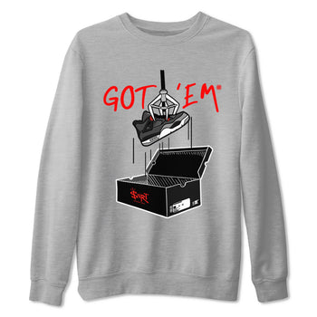 Air Jordan 4 Infrared shirt to match jordans New Treasure Hunter sneaker tees Air Jordan 4 Retro Infrared SNRT Sneaker Release Tees unisex cotton Heather Grey 2 crew neck shirt