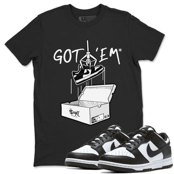 Dunk Low Panda shirt to match jordans New Treasure Hunter sneaker tees Dunk Panda SNRT Sneaker Release Tees unisex cotton Black 1 crew neck shirt