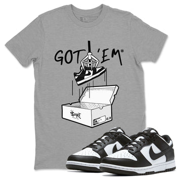 Dunk Low Panda shirt to match jordans New Treasure Hunter sneaker tees Dunk Panda SNRT Sneaker Release Tees unisex cotton Heather Grey 1 crew neck shirt