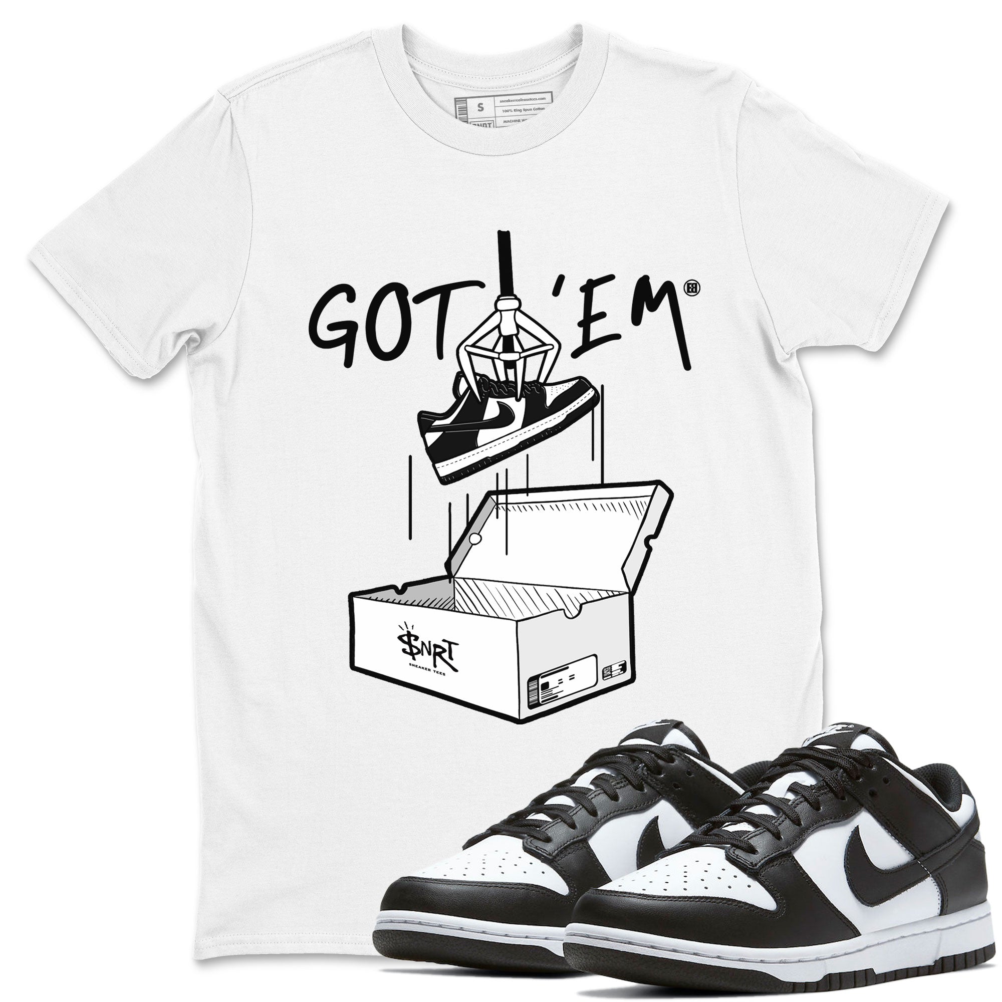 Dunk Low Panda shirt to match jordans New Treasure Hunter sneaker tees Dunk Panda SNRT Sneaker Release Tees unisex cotton White 1 crew neck shirt