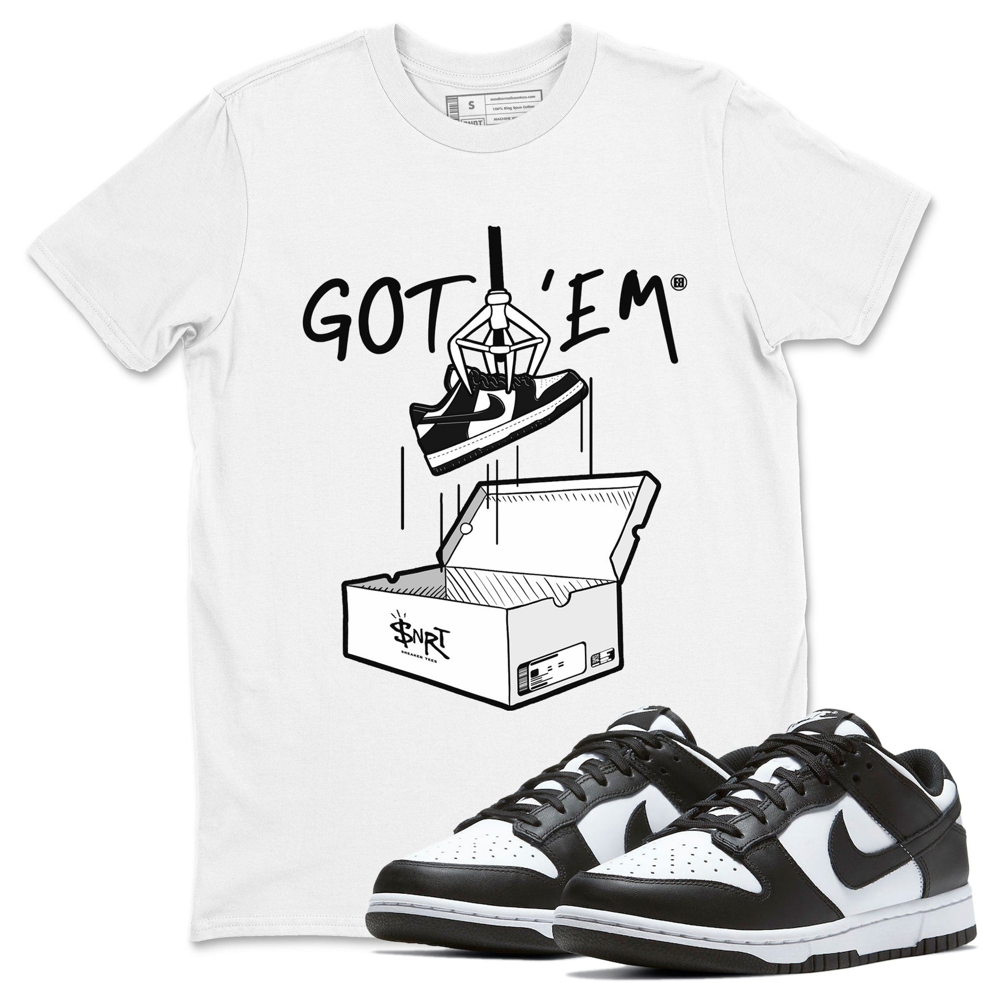 Dunk Low Panda shirt to match jordans New Treasure Hunter sneaker tees Dunk Panda SNRT Sneaker Release Tees unisex cotton White 1 crew neck shirt