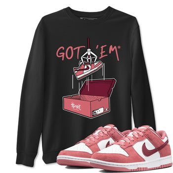 Dunk Valentine's Day shirt to match jordans New Treasure Hunter sneaker tees Dunk Valentines Day SNRT Sneaker Release Tees unisex cotton Black 1 crew neck shirt