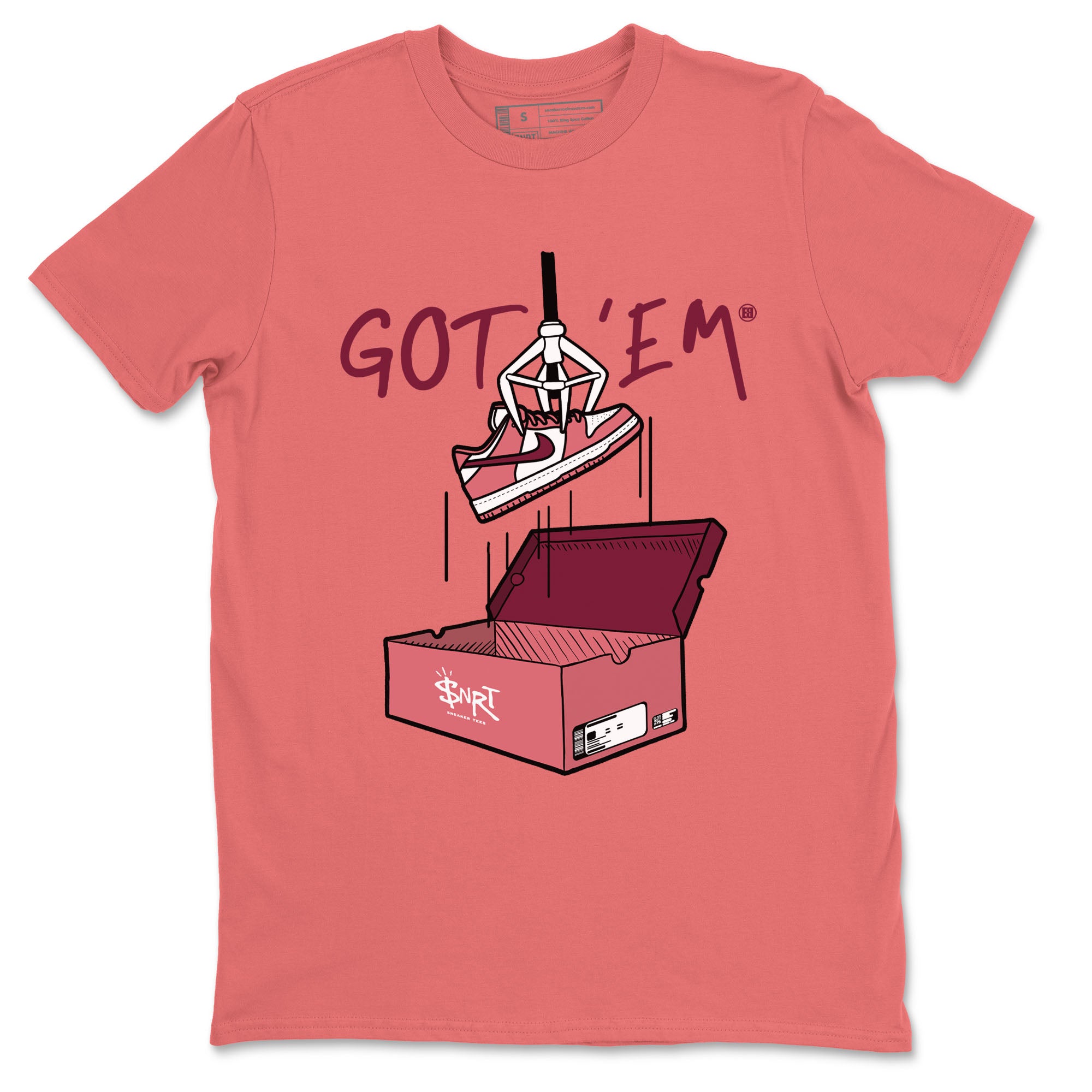 Dunk Valentine's Day shirt to match jordans New Treasure Hunter sneaker tees Dunk Valentines Day SNRT Sneaker Release Tees unisex cotton Coral 2 crew neck shirt