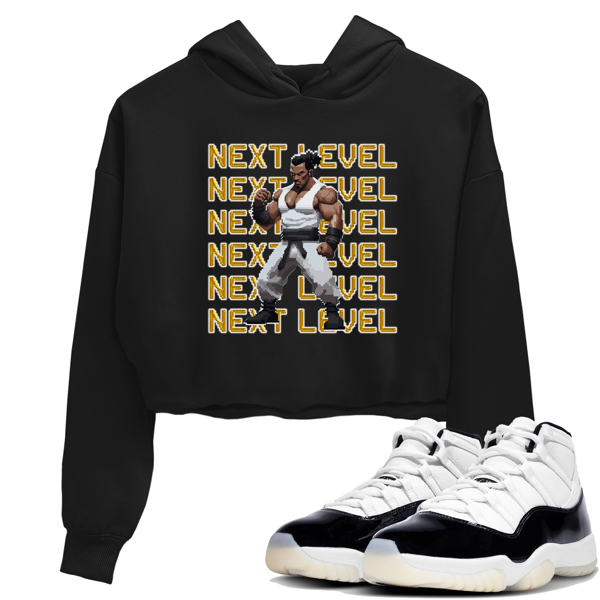 11s Gratitude shirt to match jordans Next Level sneaker tees Air Jordan 11 Gratitude SNRT Sneaker Tees Sneaker Matching Shirt Black 1 Crop T-Shirt