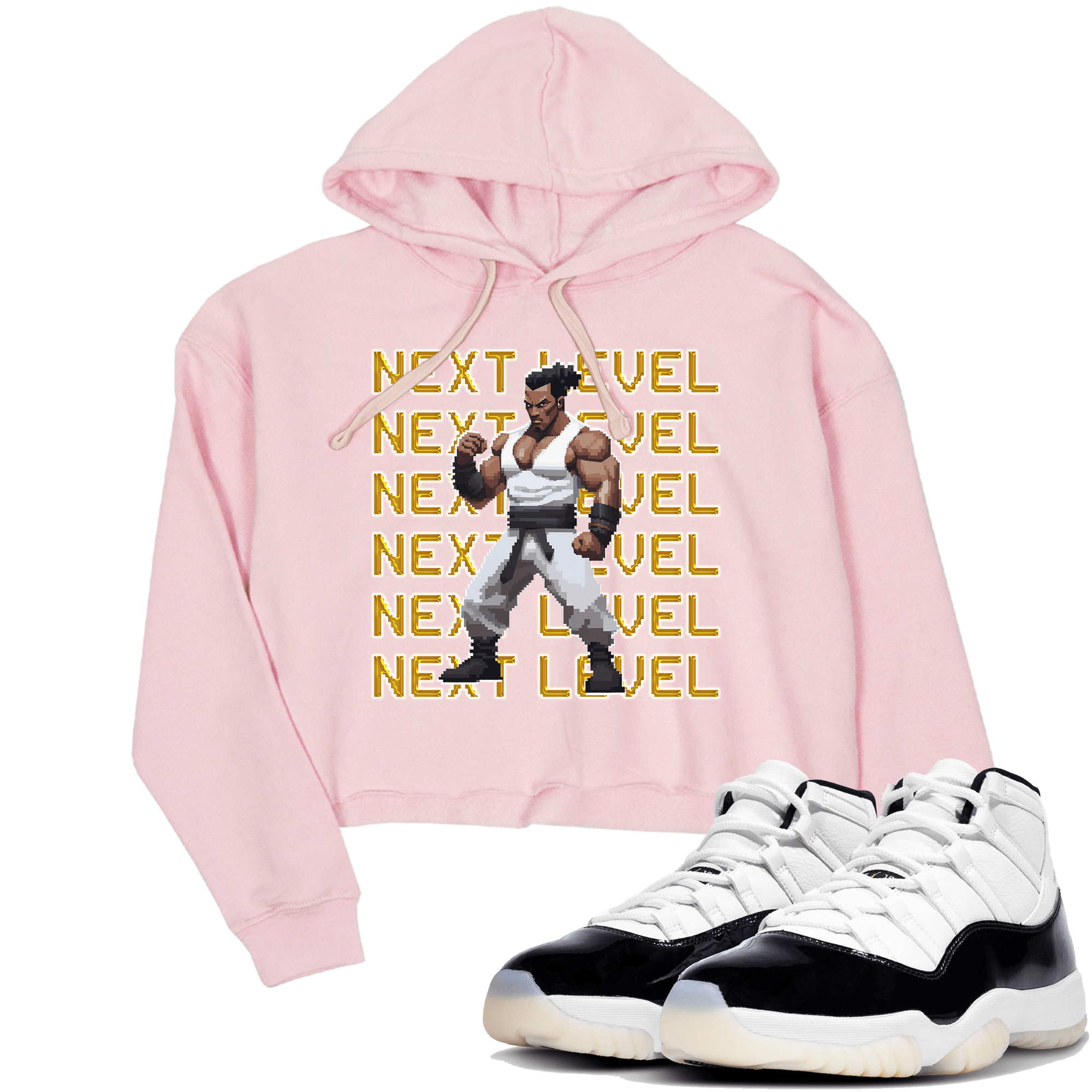 11s Gratitude shirt to match jordans Next Level sneaker tees Air Jordan 11 Gratitude SNRT Sneaker Tees Sneaker Matching Shirt Pink 1 Crop T-Shirt