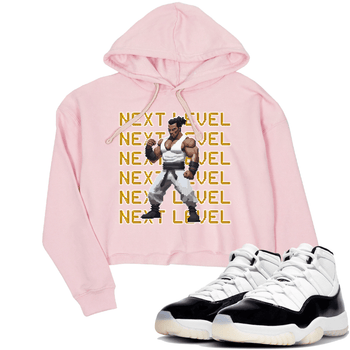 11s Gratitude shirt to match jordans Next Level sneaker tees Air Jordan 11 Gratitude SNRT Sneaker Tees Sneaker Matching Shirt Pink 1 Crop T-Shirt