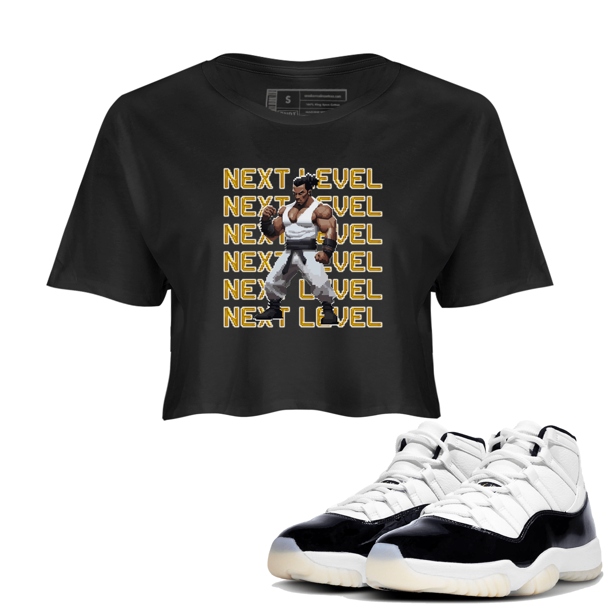 11s Gratitude shirt to match jordans Next Level sneaker tees Air Jordan 11 Gratitude SNRT Sneaker Tees Sneaker Matching Shirt Black 1 Crop T-Shirt