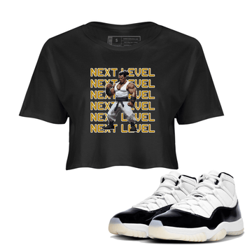 11s Gratitude shirt to match jordans Next Level sneaker tees Air Jordan 11 Gratitude SNRT Sneaker Tees Sneaker Matching Shirt Black 1 Crop T-Shirt