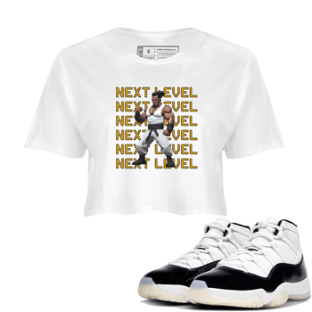 11s Gratitude shirt to match jordans Next Level sneaker tees Air Jordan 11 Gratitude SNRT Sneaker Tees Sneaker Matching Shirt White 1 Crop T-Shirt