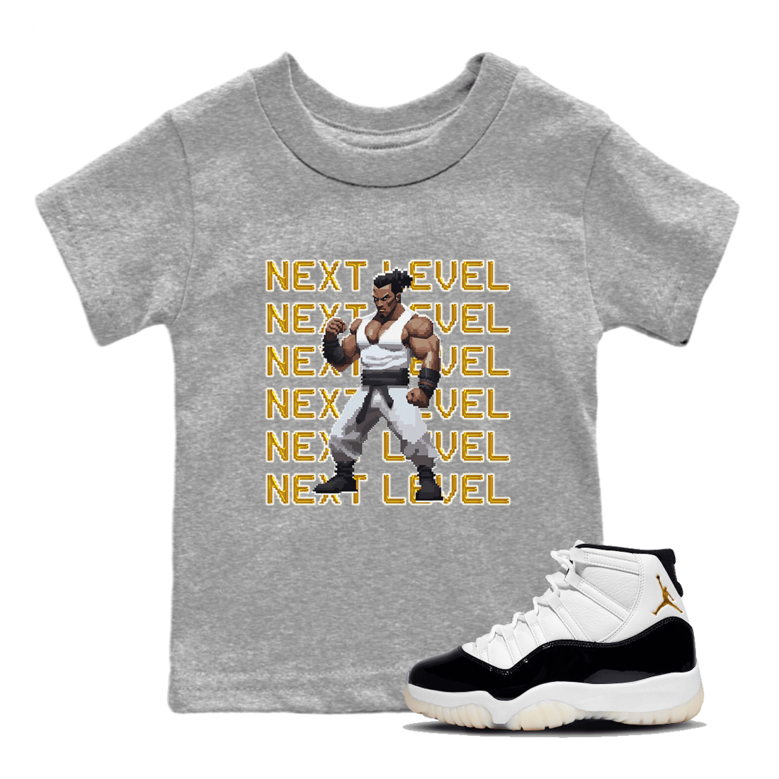 11s Gratitude shirt to match jordans Next Level sneaker tees Air Jordan 11 Gratitude SNRT Sneaker Tees Sneaker Matching Shirt Baby Toddler Heather Grey 1 T-Shirt
