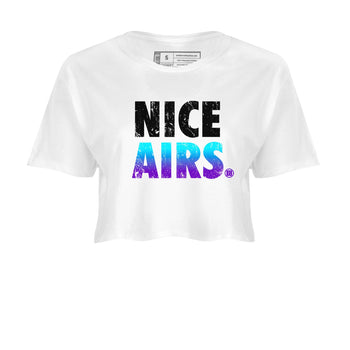 Air Jordan 6 Aqua shirt to match jordans Nice Airs sneaker tees AJ6 Aqua SNRT Sneaker Release Tees White 2 Crop T-Shirt