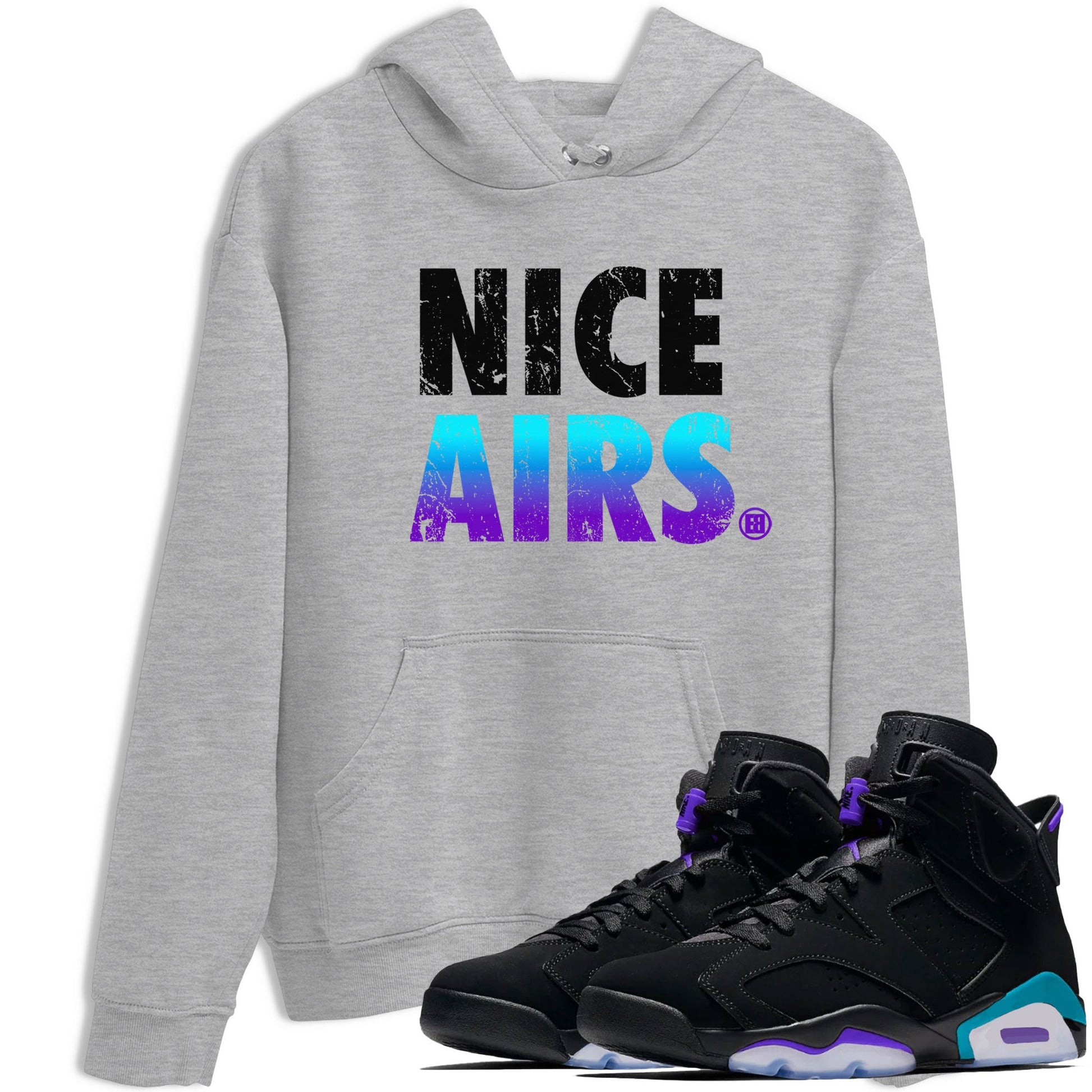 Air Jordan 6 Aqua shirt to match jordans Nice Airs sneaker tees AJ6 Aqua SNRT Sneaker Release Tees Unisex Heather Grey 1 T-Shirt