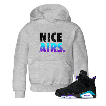 Air Jordan 6 Aqua shirt to match jordans Nice Airs sneaker tees AJ6 Aqua SNRT Sneaker Release Tees Baby Toddler Heather Grey 1 T-Shirt