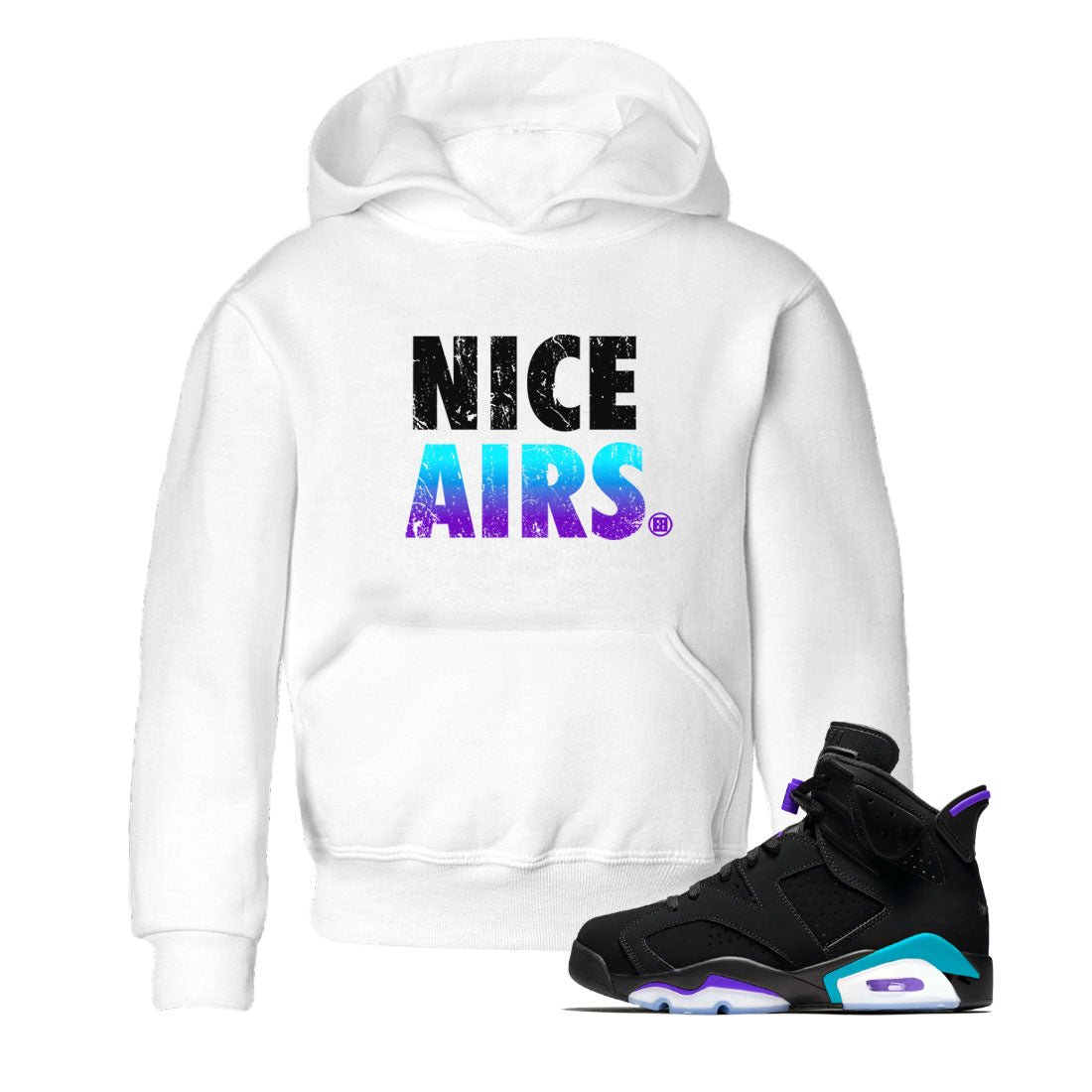 Air Jordan 6 Aqua shirt to match jordans Nice Airs sneaker tees AJ6 Aqua SNRT Sneaker Release Tees Baby Toddler White 1 T-Shirt
