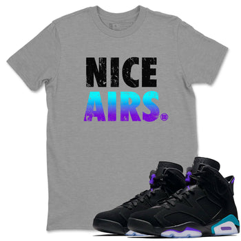 Air Jordan 6 Aqua shirt to match jordans Nice Airs sneaker tees AJ6 Aqua SNRT Sneaker Release Tees Unisex Heather Grey 1 T-Shirt