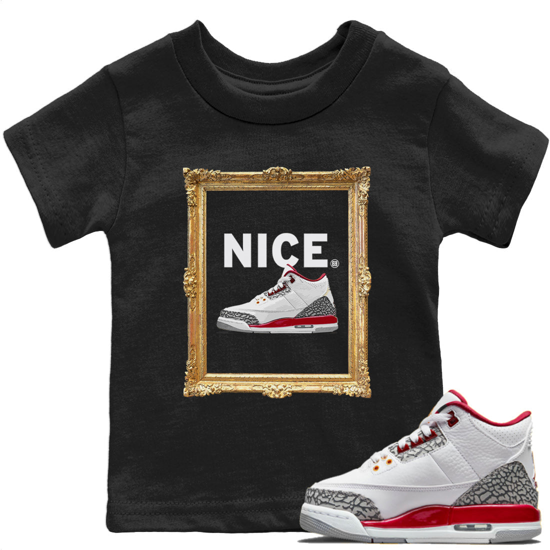 Jordan 3 Cardinal Sneaker Match Tees Nice Sneaker Tees Jordan 3 Cardinal Sneaker Release Tees Kids Shirts