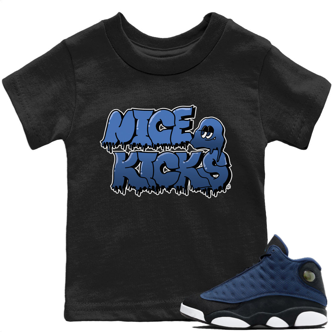 Jordan 13 Brave Blue Sneaker Match Tees Nice Kicks Sneaker Tees Jordan 13 Brave Blue Sneaker Release Tees Kids Shirts