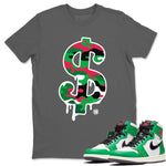 Jordan 1 Lucky Green Sneaker Match Tees Dollar Camo Sneaker Tees Jordan 1 Lucky Green Sneaker Release Tees Unisex Shirts
