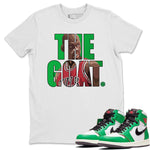 Jordan 1 Lucky Green Sneaker Match Tees The Goat Sneaker Tees Jordan 1 Lucky Green Sneaker Release Tees Unisex Shirts