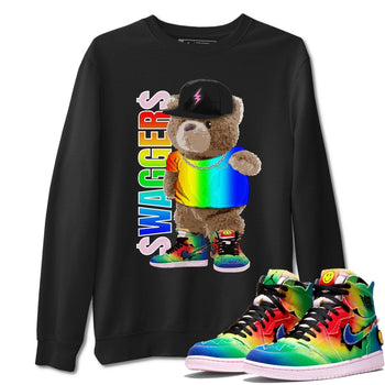 Jordan 1 J Balvin Sneaker Match Tees Bear Swaggers Sneaker Tees Jordan 1 J Balvin Sneaker Release Tees Unisex Shirts